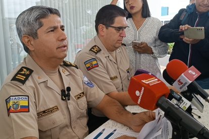 Germán Acosta, jefe de la Policía Judicial del Azuay, detalló cómo hicieron los arrestos.