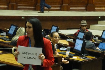 Dentro del pleno hubo asambleístas que mostraron su desacuerdo.