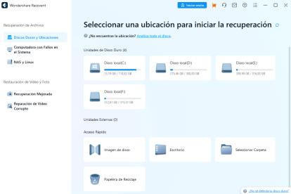 Recuperación de datos.