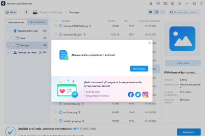 Recuperación de datos.