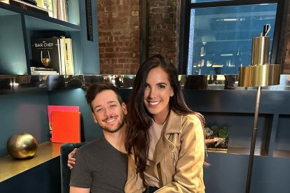 María Teresa Guerrero con su novio.