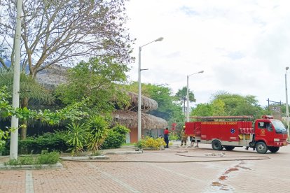 Por poco se incendia el museo.