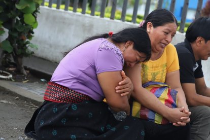 Familiares de Pedro Guamán retiraron su cuerpo de la morgue y lo llevaron a Chimborazo.