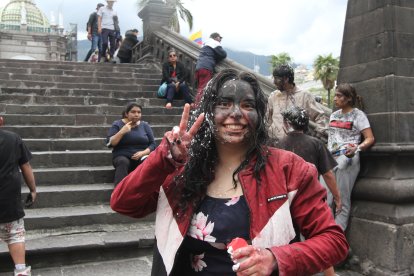 Los quiteños vivieron un momento ameno en el Centro Histórico.