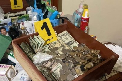 Lo encontrado en el allanamiento.