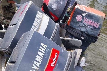 Motores también fueron decomisados.