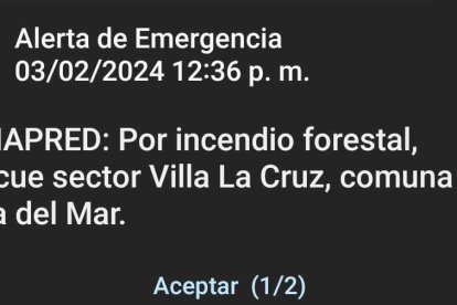 Este era el mensaje que recibían las personas que vivían cerca de las zonas afectadas por las llamas.