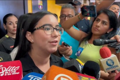 Blanca Lopéz, Vicealcaldesa de Guayaquil, en el estadio Monumental