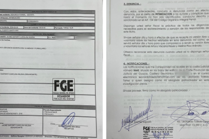 Fotos de la denuncia presentada por Jaume.