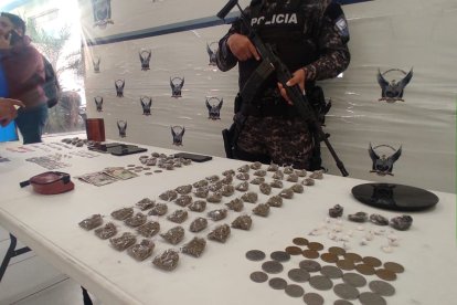 Lo decomisado en Durán.