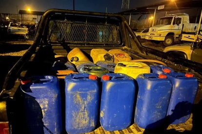 El combustible incautado.