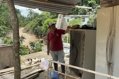 Cinco familias están afectadas debido a las intensas lluvias en el cantón Pasaje.