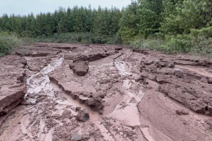 Los lahares que dejó el volcán Cotopaxi.