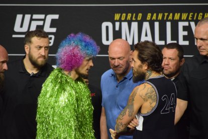 Sean vs. Chito, en la rueda de prensa de UFC 299.