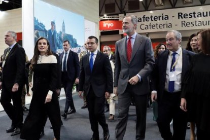 Daniel Noboa y el Rey Felipe VI de España durante su visita oficial.
