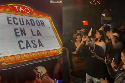 Captura de pantalla de la fiesta a la que asistieron seleccionados ecuatorianos en Nueva York.
