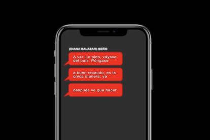 Los supuestos mensajes que mostró Ronny Aleaga.