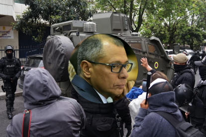 Jorge Glas fue trasladado a La Roca, la mañana de este 6 de abril.