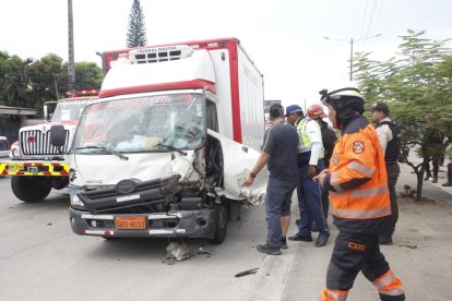 Así quedó el camión involucrado.