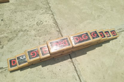 La droga estaba identificada con la leyenda D&G.
