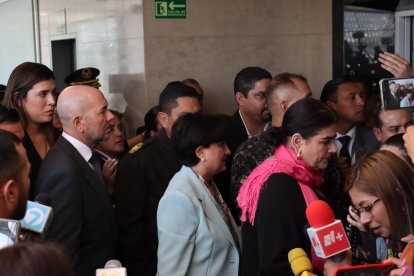 Tras la suspensión de la sesión, los tres ministros convocados salieron de la Comisión.