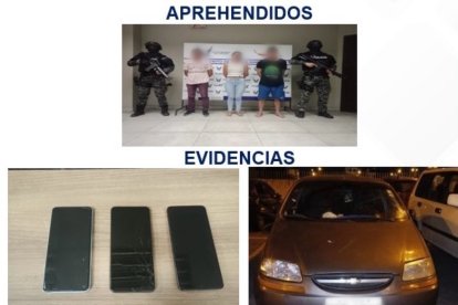 A los sospechosos les decomisaron tres dispositivos electrónicos  y un vehículo