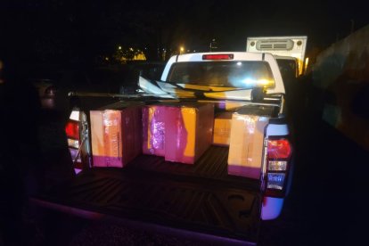 En la camioneta estaba la droga.