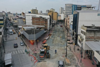 Toma aérea del avance de los trabajos que deben entregarse el 27 de abril.