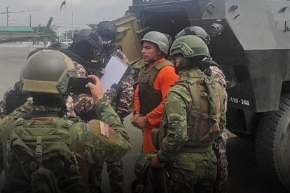 Momento en que Daniel Salcedo fue llevado a la cárcel.