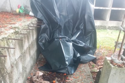 Parte de los restos de los difuntos que quedaron abandonados.