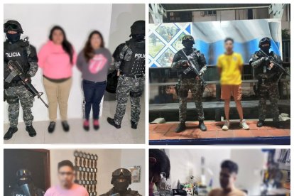 Los detenidos fueron encontrados en Guayaquil y Quito.