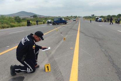 Personal de tránsito realizó las pericias respectivas.