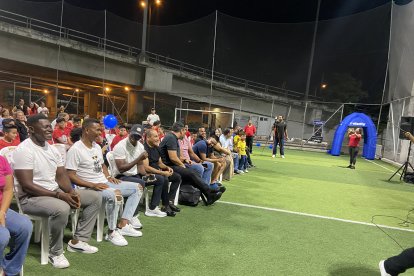 Exjugadores presentes: Augusto Poroso, Iván Hurtado, Frickson George, José Gavica, Carlos Morán y Rorys Aragón.