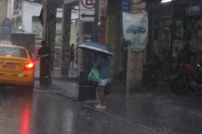 El aguacero empezó pasado de las 17:00