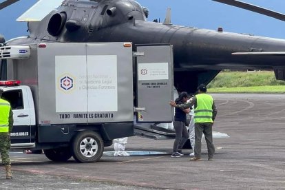 Avión que ayudó a rescatar los cuerpos.