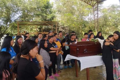 En la comunidad waorani despidieron a su líder.
