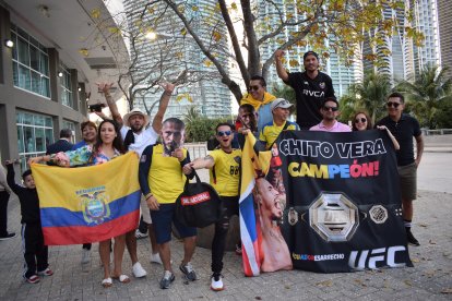 Ecuatorianos apoyaron a Chito en Miami.