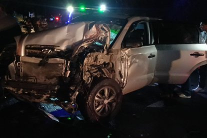 Así quedó el vehículo en el accidente.