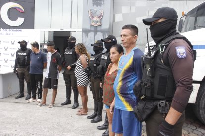 Los detenidos en Guayaquil.