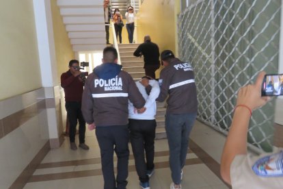 El detenido fue llevado hasta Dinased Chimborazo.