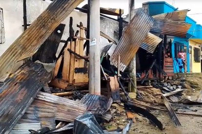 La vivienda quedó reducida a escombros