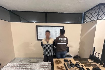 La Policía presentó las evidencias incautadas.