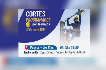 Horarios cortes de luz en Samborondón
