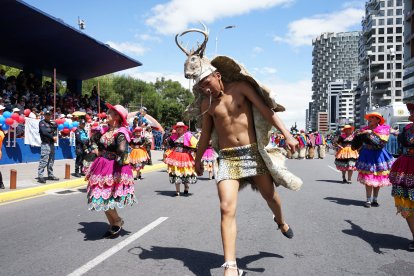El mayor de los recuerdos de los quiteños de la tribuna son los desfiles culturales.