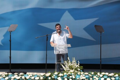 Su discurso duró 30 minutos. Este lo finalizó con un insulto.