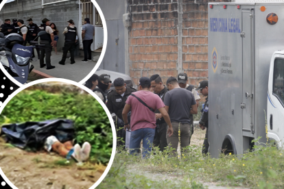 Agentes de Criminalística y de la Dinased recogieron indicios en el sitio donde fueron asesinados los adolescentes.