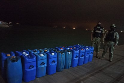 Los envases almacenaban más de 550 galones.