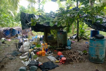 Un campamento de droga fue desarmado.