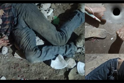 Tres de las cuatro personas baleadas estaban sin vida dentro de la casa de caña.