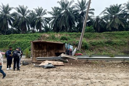 Así quedó el vehículo accidentado.